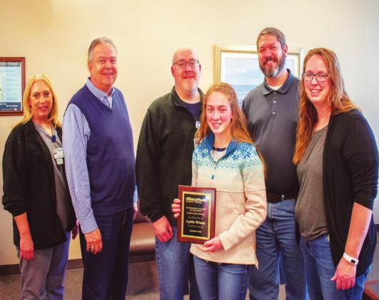 Weise named Alliance Health’s January student of the month