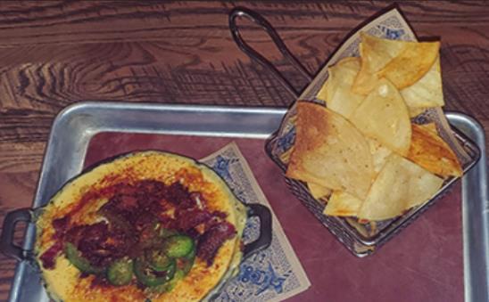 Not your ordinary queso cheese and chips. Jedi Chef Stryker