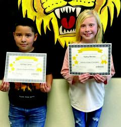 Madill Elementary 2nd grade February Students of the Month Santiago Castro and Audrey Martens. Courtesy photo