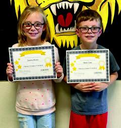 Madill Elementary 3rd grade February Students of the Month Sammy Brown and Denim Cook. Courtesy photo