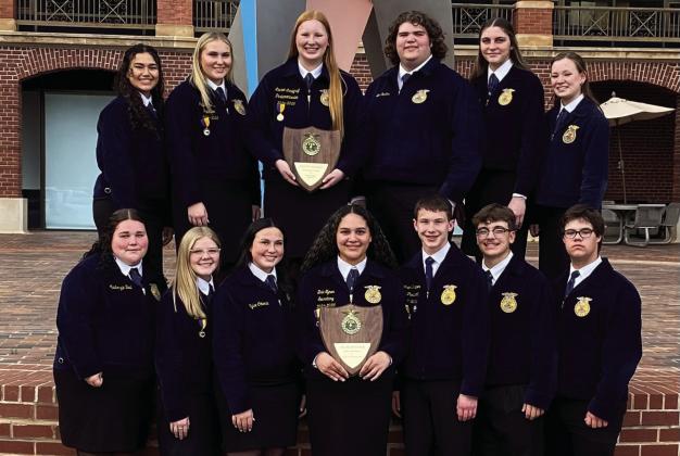 Madill FFA made history by being the first Southern Oklahoma FFA chapter to win the Jr. and Sr. level competitions. Courtesy photo