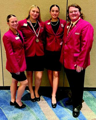 Courtesy photo Ava Reno, Ella Weaver, Avery Ludrick and Kooper Walker all attended the 2025 FCCLA National Leadership Conference in Orlando, Fla.