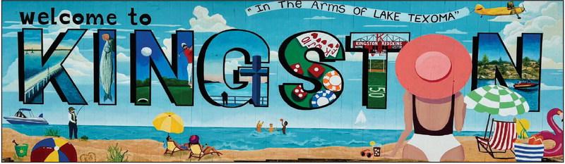 Kingston resident and artist Kasey Davis painted a mural for the town. Courtesy photo