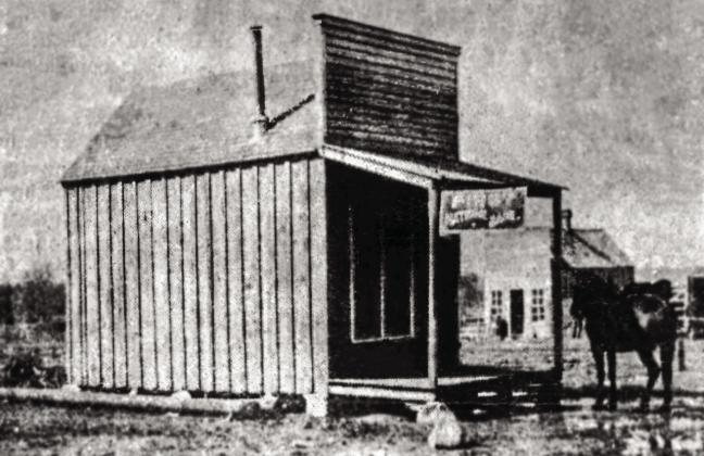 The original Cotton National Bank building that was moved from Oakland to Madill in 1901. Courtesy photo