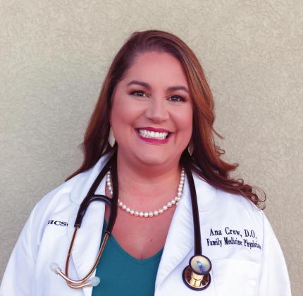Dr. Ana Crew D.O., the Family Medicine Physician at the Family Health Center of Southern Oklahoma in Kingston reminds women that get regular breast exams helps find it early enough to treat. Courtesy photo
