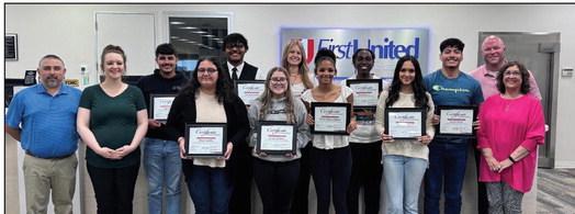 The First United Banks in Marshall County held a Pillar Academy to teach the importance of community involvement. Courtesy photo