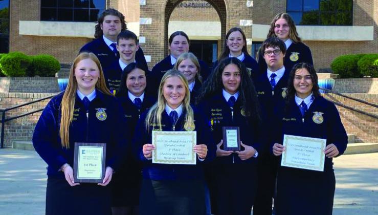 The Madill FFA is heading to state after doing well at the Area Tournament Courtesy photo