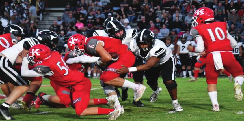 The Kingston Redskins beat the Lone Grove Longhorns for a district win on October 1, 2021. Destiny Carr
