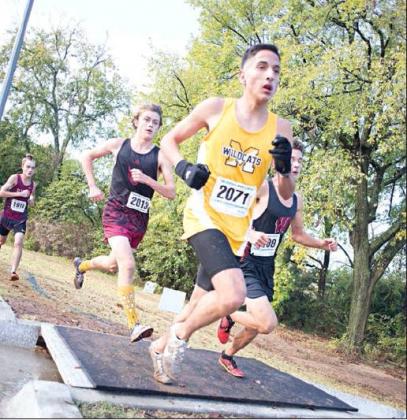 Brian Blansett • For The Madill Record Madill junior Diego Ibarra (2071) runs in the 2019 Class 4A OSSAA State Championship Cross Country Meet at Oklahoma Baptist University in Shawnee on Oct. 26 Ibarra finished 21st overall for a Madill team that took third place.