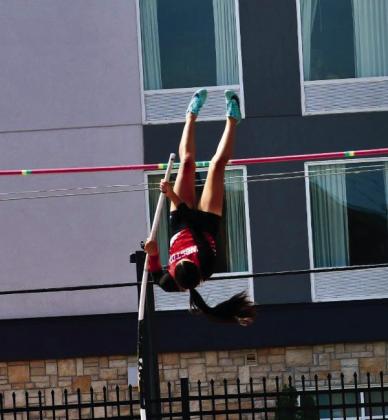 Alyssa Langford, a KHS athlete, took 1st place in the pole vault event. Courtesy photo