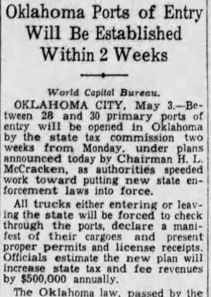 An article in the Tulsa World May 4, 1935 issue. Courtesy photo
