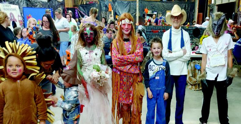 The Lebanon Fire Department Halloween Carnival costume contest winners were left to right; Sophia Fernandez, Maverick Fernandez, Jadynn Lawson, Lynna Thies, Case Waggoner, Marjorie Hewitt, Max Bean and Maddy Billingsley. Courtesy photo