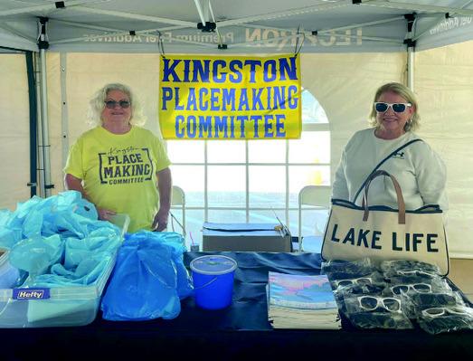 Kingston Place Making Committee members Donna Bearden, left, and Kay Jackson, right, handed out welcome bags at the Skeeter Bass Champs Tournament lastweekend.Thetournament had 251 boats and over 500 people. Courtesy photo