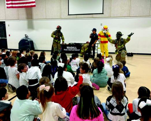 The Madill Fire Department visited the students at Madill Early Childhood Center on October 29. Courtesy photos