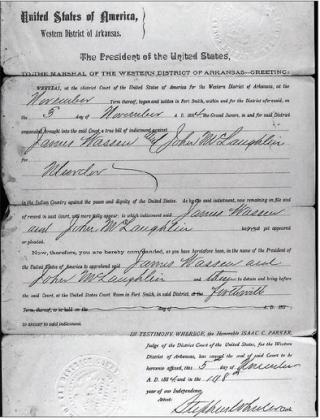 The actual indictment fr James Wassan. Courtesy photo