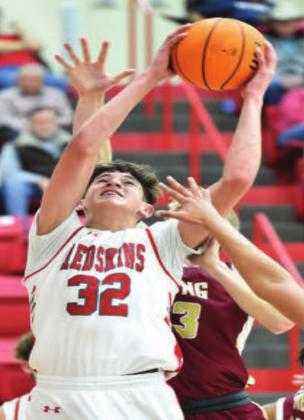 Reid Cason does a jump shot during the Kingston v Byng game on January 28, 2022. Crockett Uber