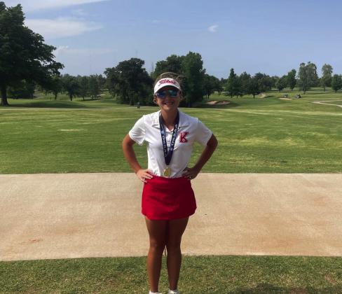 Courtesy photos The KHS boys golf team, pictured left took 2nd place at the regional tournament, qualifying them for state. Meredith Reid, pictured right, earned a medal by taking 6th place at the state tournament on May 1.
