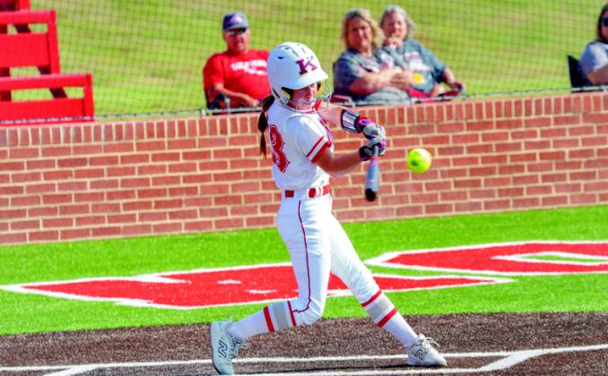 Madi Hammond connects with the ball. KHS Yearbook