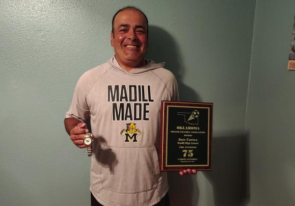 Cortes receives award for soccer honors