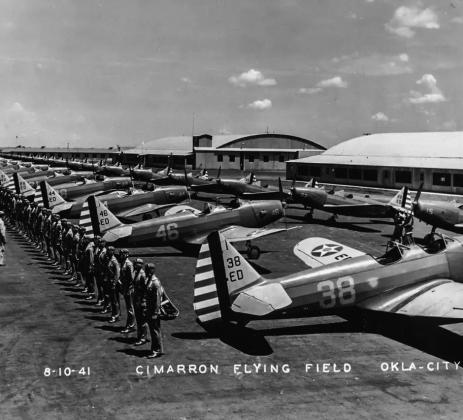 Cimarron Field August 1941. Photo courtesy of Mark Howard, Cimarron Field and Mustang Field Museum