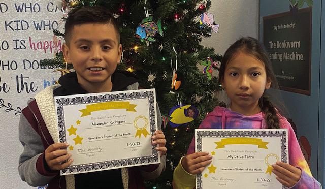 MES Students of the Month