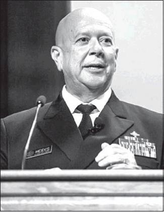 Courtesy Photo Rear Adm. Kevin Meeks spoke about his 32 years of service to the U.S Public Health Service Commissioned Corps at a special ceremony at the Chickasaw Nation Community Center in Oklahoma City, June 27.