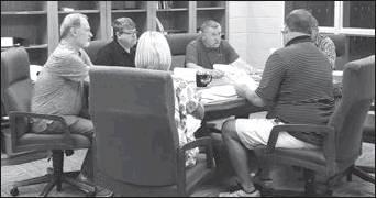 Matt Caban • The Madill Record Kingston School and administration meet for the monthly meeting.