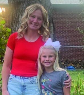 Bailey Reagan, 10th grade; Paisley Reagen, 1st grade