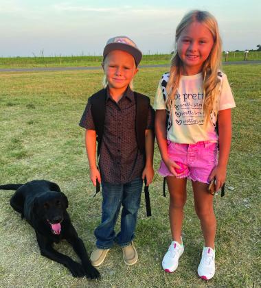 Kyler and Kash Mabry with Lacey.