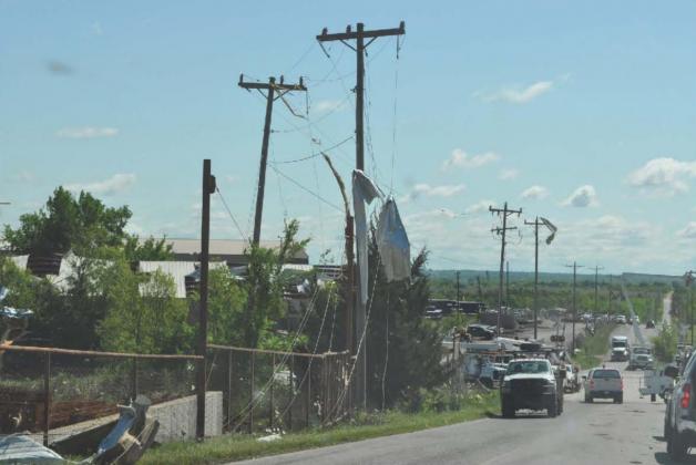 The tornado wreaked havoc on Smiley Road from Oklahoma Steel and Wire to the trailer park. Charles White • The Madill Record