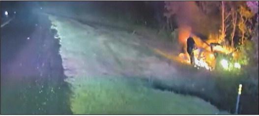 Madill Police Sergeant pulled a man from a burning vehicle on Septermber 9. Courtesy photo
