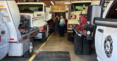 All four of these vehicles were built by the fire fighters in Jere Zimmerman’s backyard. Courtesy photo