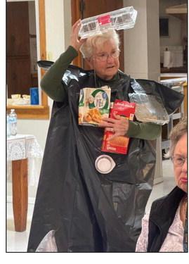 Bettie Cooper, of the Marlow Patio Garden Club, portraying Trashing Mountain. Courtesy photo