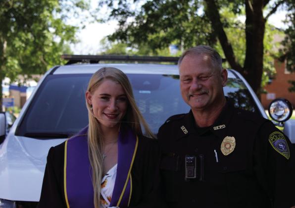 Danny Cryer, pictured with his daughter, Erica, is also running for Marshall County Sheriff. Courtesy photo