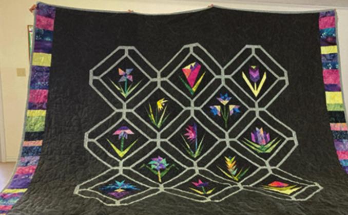 This quilt will be raffl ed off in June by the Ladies Auxillary. Tickets are $2 each or three for $5. Courtesy photo