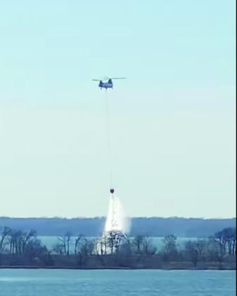 Courtesy photo Many Texoma residents were curious about the two helicopters seen in the area over the past few days. One was a firefighter training helicopter and the other was mapping.