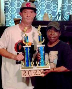 2025 King of Tha Hill Team DominoTournament1stplace winners, Micheal Stewart and Tonya Perry. Courtesy photo