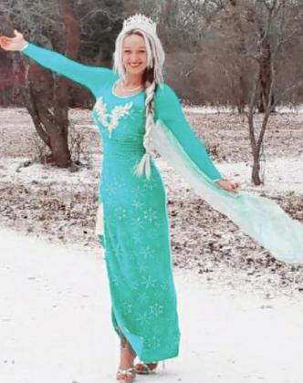 Jessica Kindt, pictured right, dresses up as Elsa for various events. She will be at the Merry Country Christmas to meet the children and make them smile. Courtesy photo