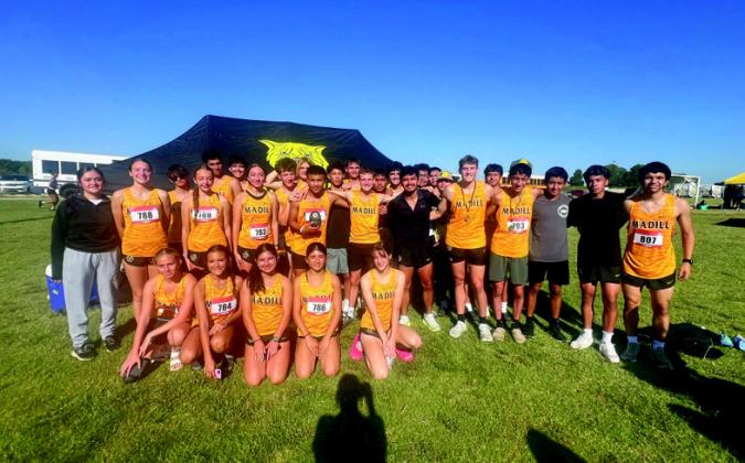 The Madill High School boys cross country team claimed the championship title at the Cameron University Invitational, the girls team took fifth. Courtesy photo