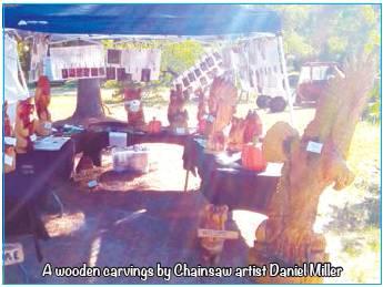 A wooden carvings by Chainsaw artist Daniel Miller