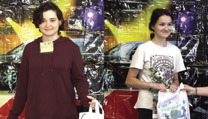 The top readers in the teen category were Alexis German and Lydia Allman. Courtesy photo