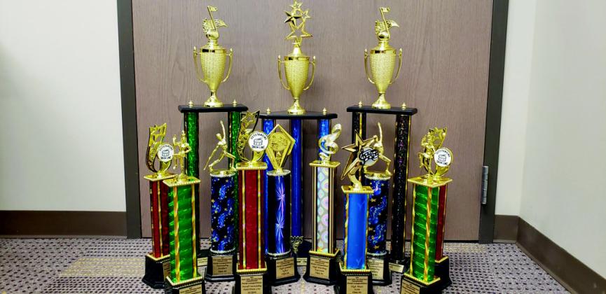 The Wildcat Marching Band attended the Pauls Valley Marching Championships in September. The band brought home severalawards:Sweepstakes Band Class 4A; 1st place Class4AinFieldCompetition; 1st Place Class 4Ain Parade Competition; Outstanding DrumlineinFieldCompetition; High Marching Execution Class 4A; High Music Class 4A;HighGeneralEffectClass 4A; Outstanding Auxiliary, Drum Major and Drumline in 4A Field Competition; Outstanding Auxiliary, Drum Major, and Drumline in Parade Competition. Courtesy photo