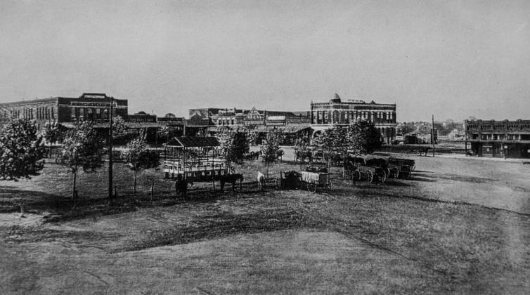 Madill Market Square before the courthouse was built. Courtesy photo