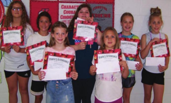 From left to right: Elizabeth Rogers (3rd grade), Chloe Lilley (4th grade), Kynleigh Navarrett (3rd grade), Skylah Goss (3rd grade), Jazmyn Rogers (1st grade), McKenzie Goree (4th grade), and Makayla Smith (5th grade). Courtesy photo