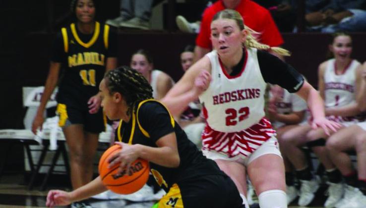 The Lady Wildcats lost to the Lady Redskins by three points. Photo by Summer Bryant