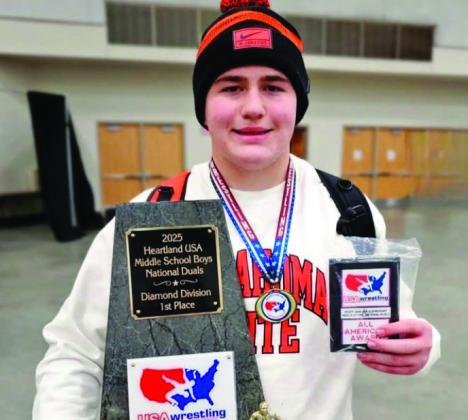 Lucas Franklin holds his trophies. Courtesy photo