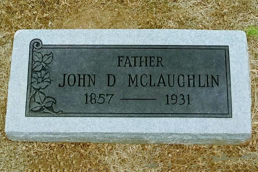 John McLaughlin's headstone in Cumberland Cemetery. Courtesy photo