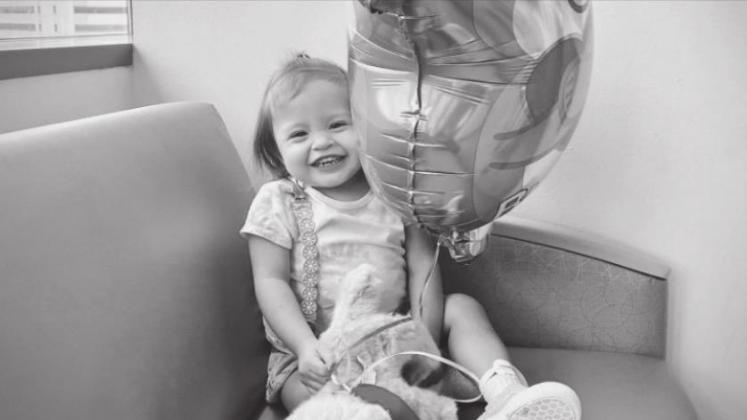 Two-year-old Chickasaw Elaina Reynolds at Texas Children’s Hospital in Houston. Courtesy photo