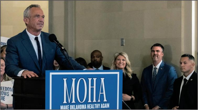U.S. Health Secretary Robert F. Kennedy Jr. speaks at the Oklahoma Capitol. Jake Ramsey • Oklahoma Watch