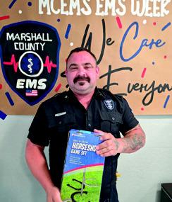 Multiple EMS personnel won gifts during Marshall County EMS's celebration of EMS week. Courtesy photos